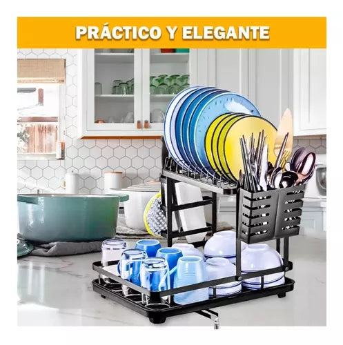 Organizador Y Escurridor Platos Loza Cub